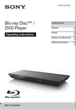 Load image into Gallery viewer, SONY BDP-BX59 BDP-S590 OPERATING INSTRUCTIONS BOOK IN ENGLISH BLU-RAY DISC DVD PLAYER

