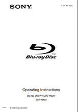 Load image into Gallery viewer, SONY BDP-N460 OPERATING INSTRUCTIONS BOOK IN ENGLISH BLU-RAY DISC DVD PLAYER

