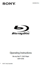Load image into Gallery viewer, SONY BDP-S780 OPERATING INSTRUCTIONS BLU-RAY DISC DVD PLAYER
