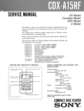 Load image into Gallery viewer, SONY CDX-A15RF SERVICE MANUAL BOOK IN ENGLISH CD PLAYER
