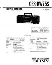 Load image into Gallery viewer, SONY CFS-KW75S SERVICE MANUAL BOOK IN ENGLISH RADIO CASSETTE CORDER
