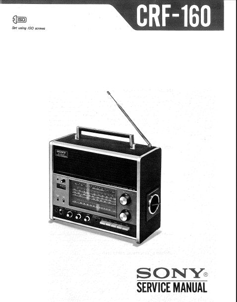 SONY CRF-160 SERVICE MANUAL BOOK IN ENGLISH SOLID STATE 13 BAND HIGH PERFORMANCE RADIO RECEIVER