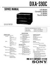 Load image into Gallery viewer, SONY DXA-S90C SERVICE MANUAL BOOK IN ENGLISH MINI HIFI COMPONENT SYSTEM

