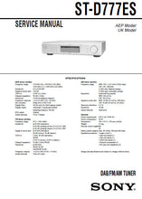 Load image into Gallery viewer, SONY ST-D777ES SERVICE MANUAL BOOK IN ENGLISH DAB FM AM TUNER
