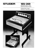 Load image into Gallery viewer, STUDER 169 269 OPERATING AND SERVICE INSTRUCTIONS BEDIENUNGS UND SERVICEANLEITUNG BOOK IN ENGLISH UND DEUTSCH MIXING CONSOLES
