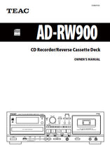 Load image into Gallery viewer, TEAC AD-RW900 OWNER&#39;S MANUAL BOOK IN ENGLISH CD RECORDER REVERSE CASSETTE DECK
