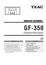 Load image into Gallery viewer, TEAC GF-350 SERVICE MANUAL BOOK IN ENGLISH COMPACT HIFI STEREO SYSTEM
