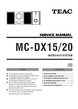 Load image into Gallery viewer, TEAC MC-DX15 MC-DX20 SERVICE MANUAL BOOK IN ENGLISH MICRO HIFI SYSTEM
