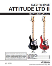 Load image into Gallery viewer, YAMAHA ATTITUDE LTD II SERVICE MANUAL BOOK IN ENGLISH ELECTRIC BASS
