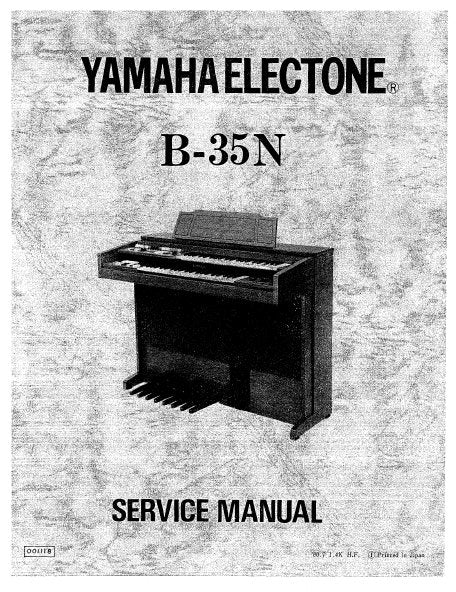 YAMAHA B-35N SERVICE MANUAL BOOK IN ENGLISH ELECTONE ORGAN