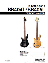 Load image into Gallery viewer, YAMAHA BB404L BB405L SERVICE MANUAL BOOK IN ENGLISH ELECTRIC BASS GUITAR
