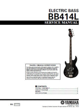 Load image into Gallery viewer, YAMAHA BB414L SERVICE MANUAL BOOK IN ENGLISH ELECTRIC BASS GUITAR
