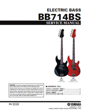 Load image into Gallery viewer, YAMAHA BB714BS SERVICE MANUAL BOOK IN ENGLISH ELECTRIC BASS GUITAR
