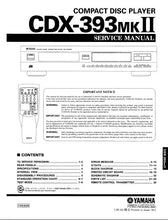 Load image into Gallery viewer, YAMAHA CDX-393mkII SERVICE MANUAL BOOK IN ENGLISH CD PLAYER
