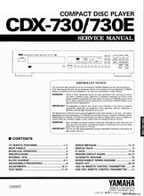 Load image into Gallery viewer, YAMAHA CDX-730 CDX-730E SERVICE MANUAL BOOK IN ENGLISH CD PLAYER
