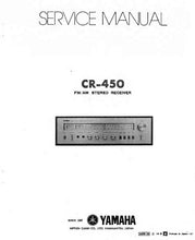 Load image into Gallery viewer, YAMAHA CR-450 SERVICE MANUAL BOOK IN ENGLISH FM AM STEREO RECEIVER
