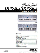 Load image into Gallery viewer, YAMAHA DGX-203 DGX-205 SERVICE MANUAL BOOK IN ENGLISH PORTABLE GRAND PIANO
