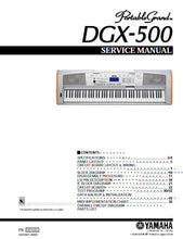 Load image into Gallery viewer, YAMAHA DGX-500 SERVICE MANUAL BOOK IN ENGLISH PORTABLE GRAND PIANO
