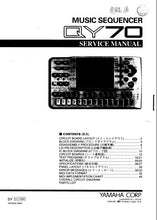 Load image into Gallery viewer, YAMAHA QY70 SERVICE MANUAL BOOK IN ENGLISH MUSIC SEQUENCER
