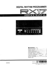 Load image into Gallery viewer, YAMAHA RX17 SERVICE MANUAL BOOK IN ENGLISH DIGITAL RHYTHM PROGRAMMER
