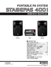 Load image into Gallery viewer, YAMAHA STAGEPAS 400i SERVICE MANUAL BOOK IN ENGLISH PORTABLE PA SYSTEM
